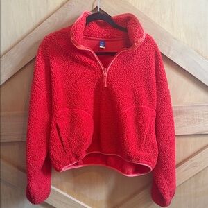 Old Navy Red Sherpa Women's Pullover